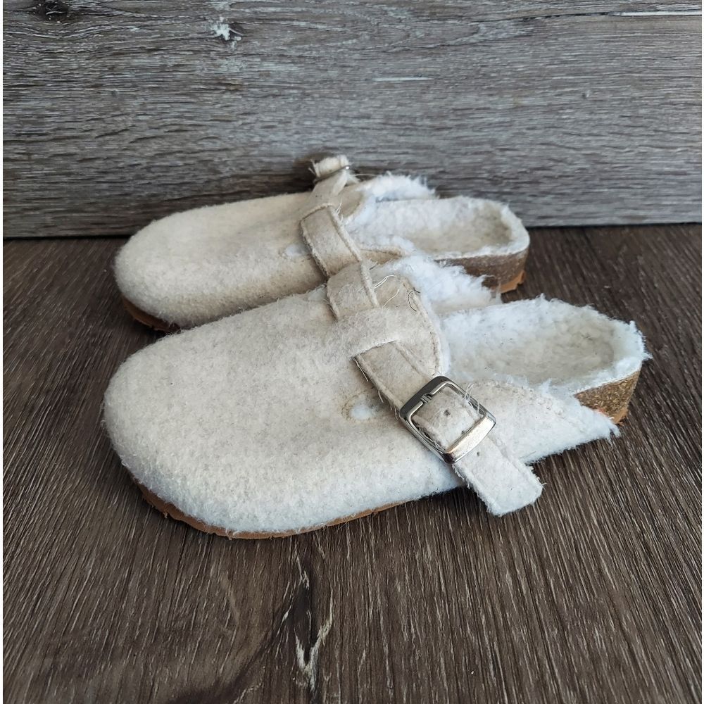 Gap Sherpa Clogs Ivory Beige Heather Size 10/11